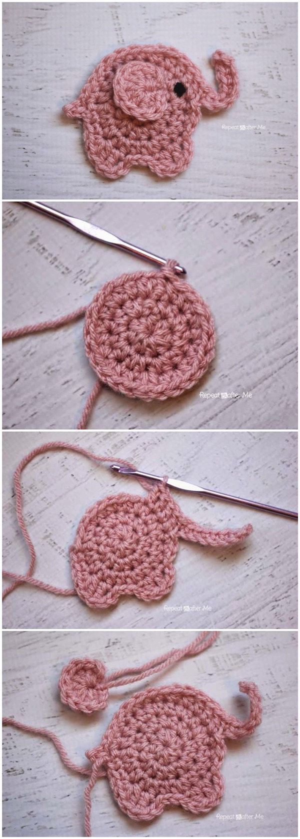Little cute elephant #crochet | Knitting Pattern