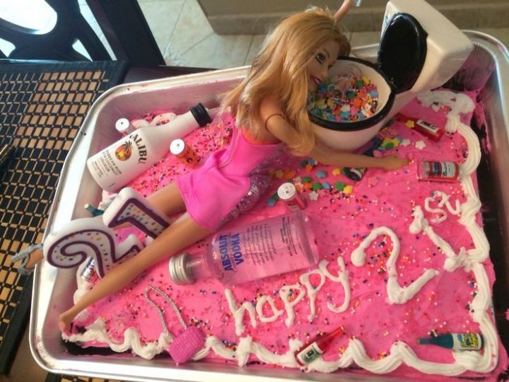 21ST BIRTHDAY OF HOT MESS BARBIE CAKE | Diy and Crafts