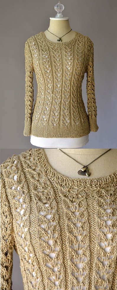 Free knitting pattern for a lace sweater Just Breathe | Knitting Patterns