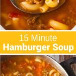 The simple burger soup with macaroni is an abundant soup recipe that takes only fifteen minutes from start to finish | New Recipes