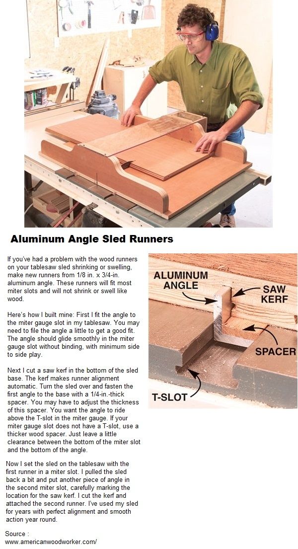 Aluminum sled with slide | WoodWorking